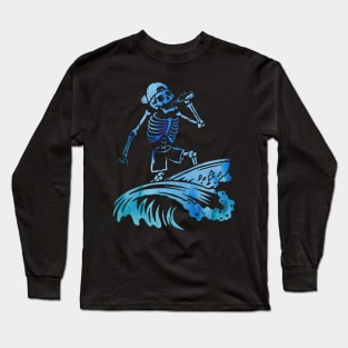 Surfing Skeleton Long Sleeve T-Shirt